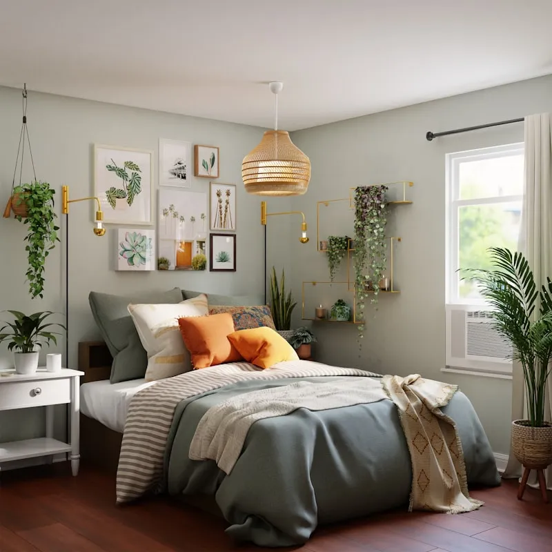 Fresh, tidy bedroom — regular domestic cleaning keeps your home ready