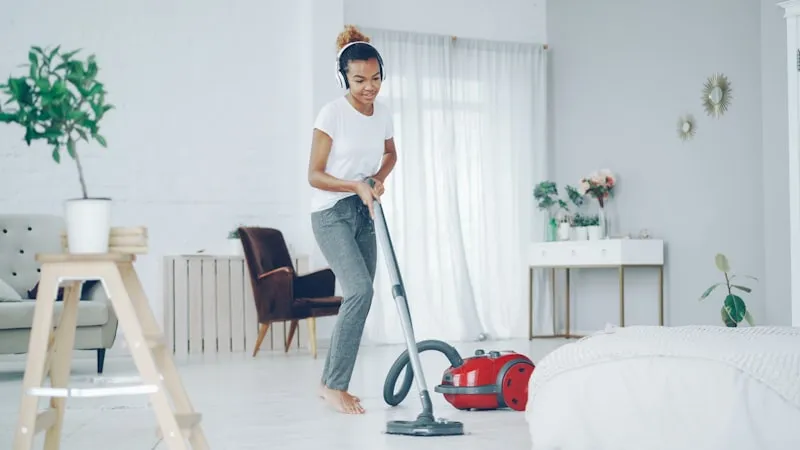Our friendly cleaning team at work in a Milton Keynes home